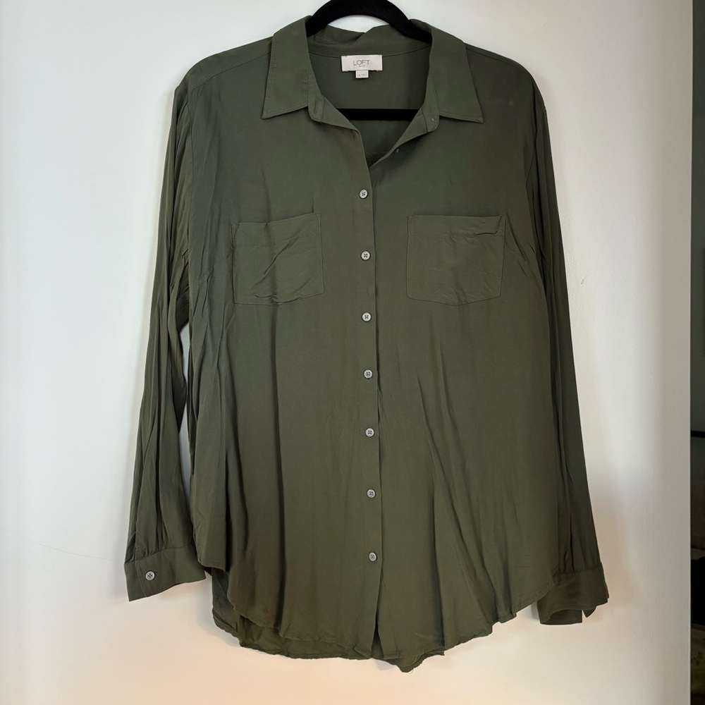 LOFT Sage Green Casual Shirt